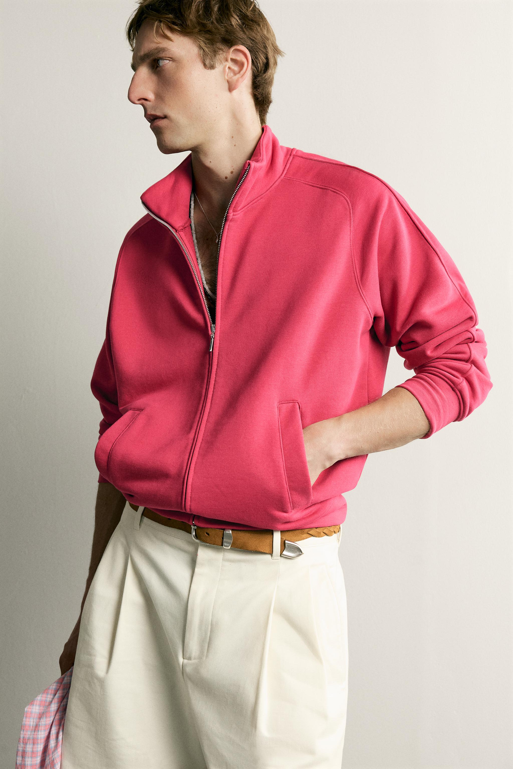 RELAXED FIT ZIP-UP SWEATSHIRT